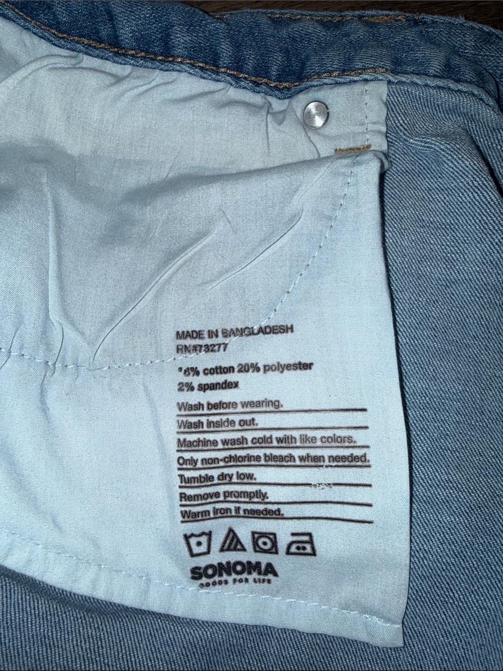 Sonoma Light Wash Denim Shorts - Picture 3 of 7